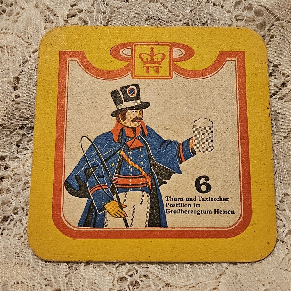 Vintage German Beer Coaster Thurn und Taxis Advertising Ephemera